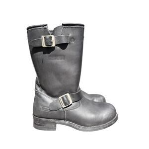 X Element Harness Biker Motorcycle Boot Black Leather Men size 11